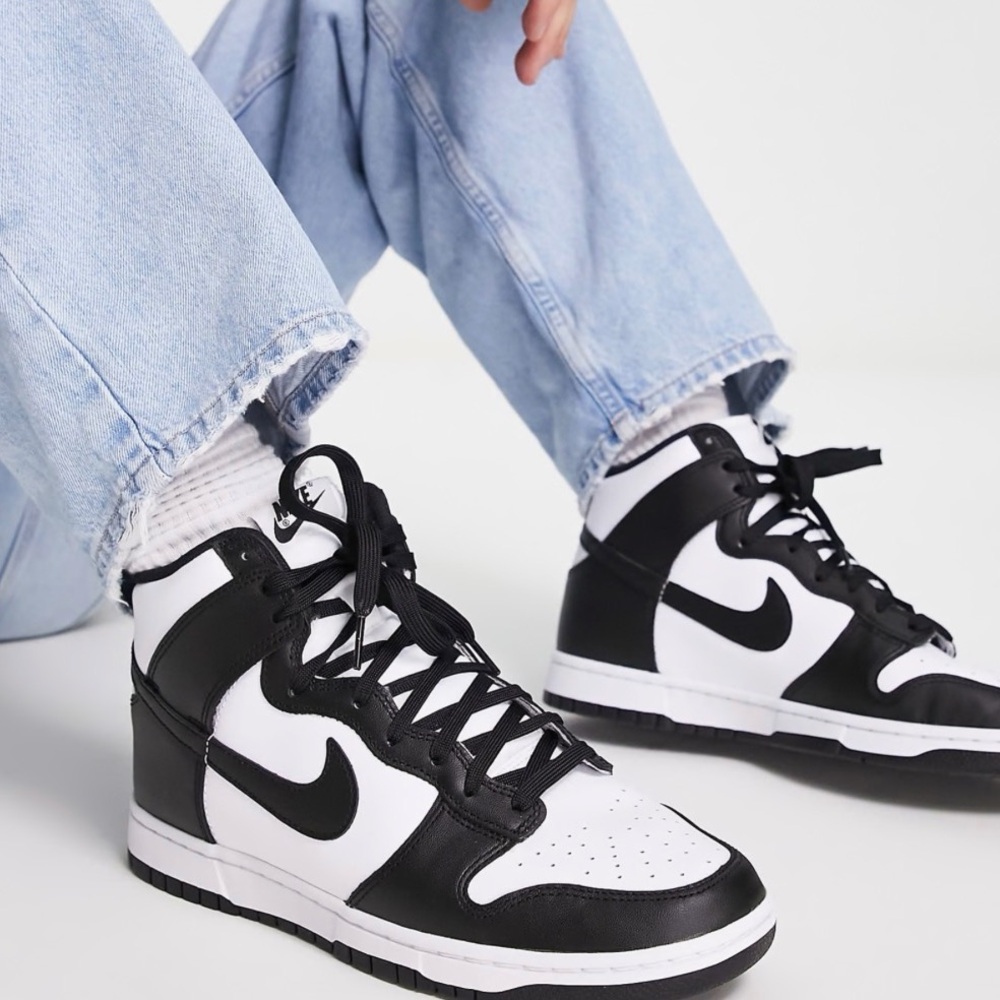 Black & White High-Top Men’s Sneakers